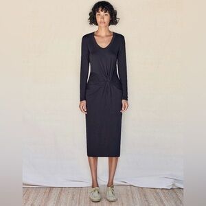 Anthropologie Sundry Twist-Front Midi Dress Size 1 (Small)